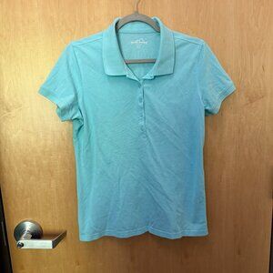 Eddie Bauer Aqua Blue Polo Shirt – Size L